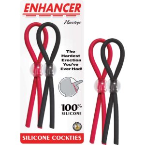 Nasstoys Enhancer Silicone Cockties 2 Pack Black and Red Success