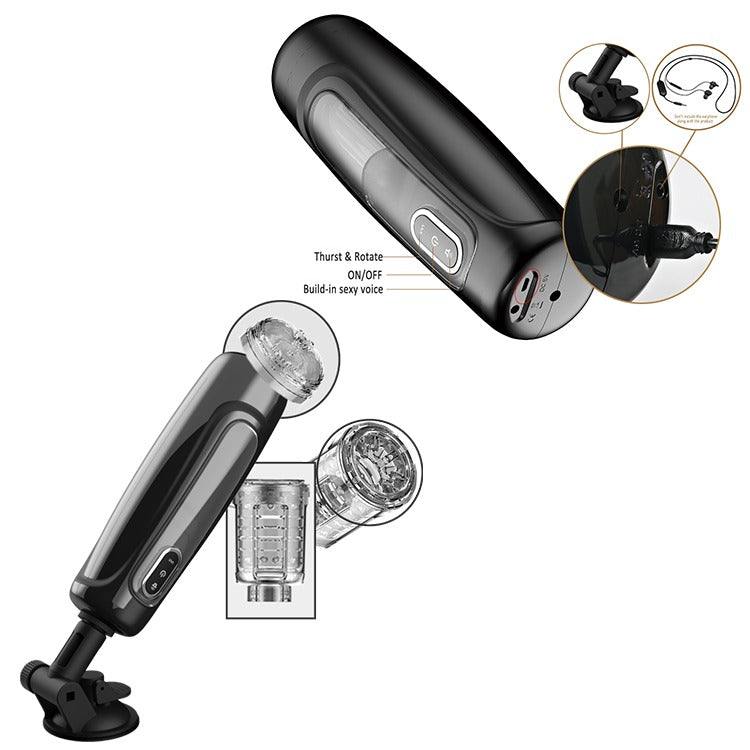 Stroking Pleasure  Hand Held Masturbator with Thrusting Action