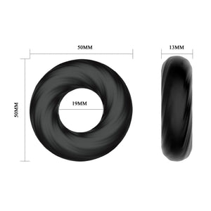 Crazy Bull Super Soft Silicone Cock Ring Black