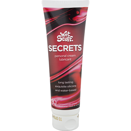 Wet Stuff Secrets Long Lasting Exquisite Silicone and Water Based Lubricant 90g Personal Cream Lubricant