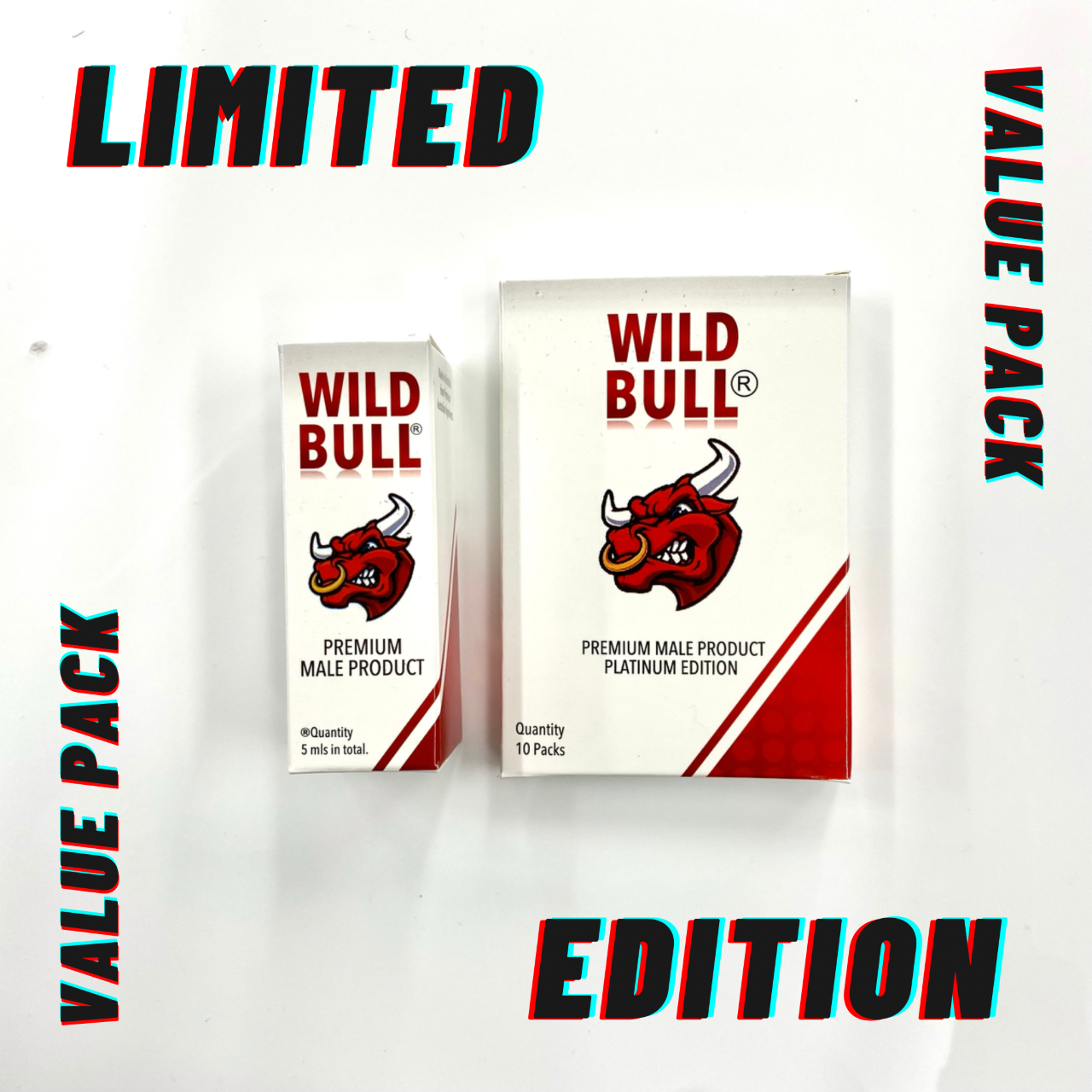 Wild Bull Performance Value Pack - Whites LIMITED EDITION Male Enhancement  + Premium Delay Spray for Men reduced by 10% till 15/02/25